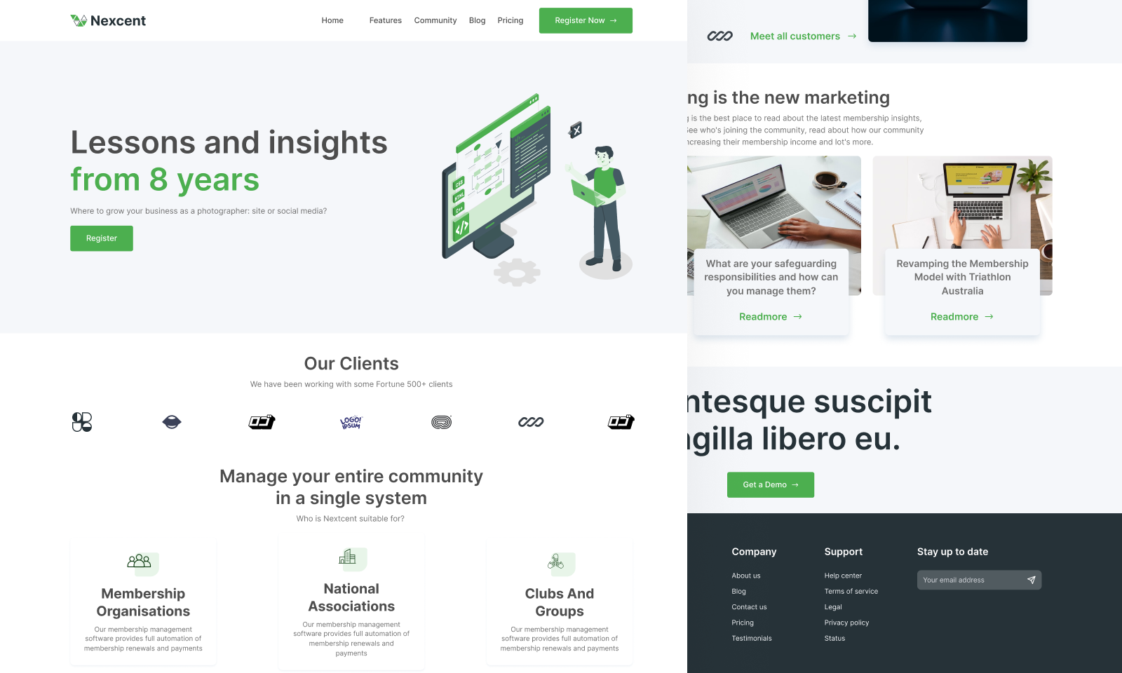 Nexcent Landing Page