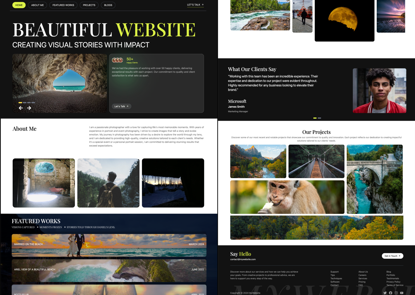 React / Tailwind Full Portfolio Website